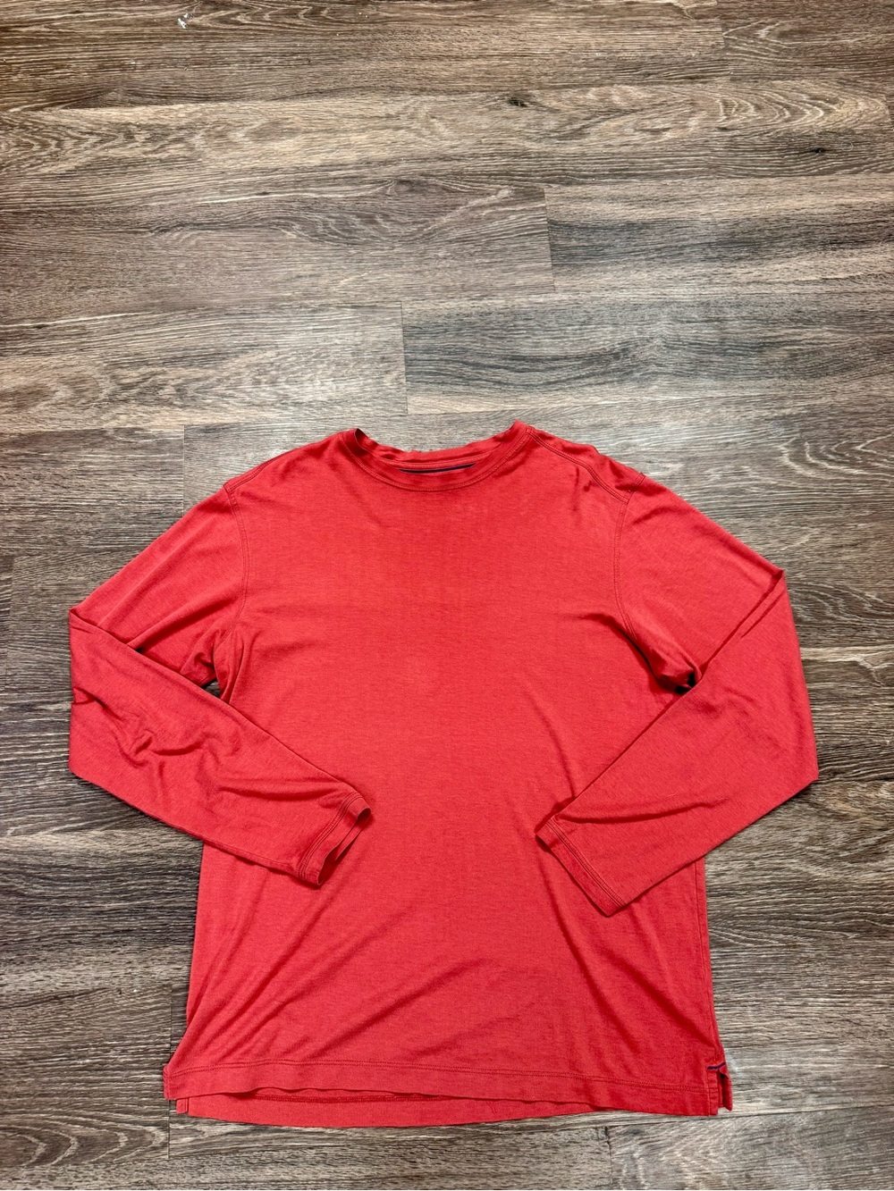 Tommy Bahama Pima Cotton Modal Long Sleeve Crew Neck Tee Red Small